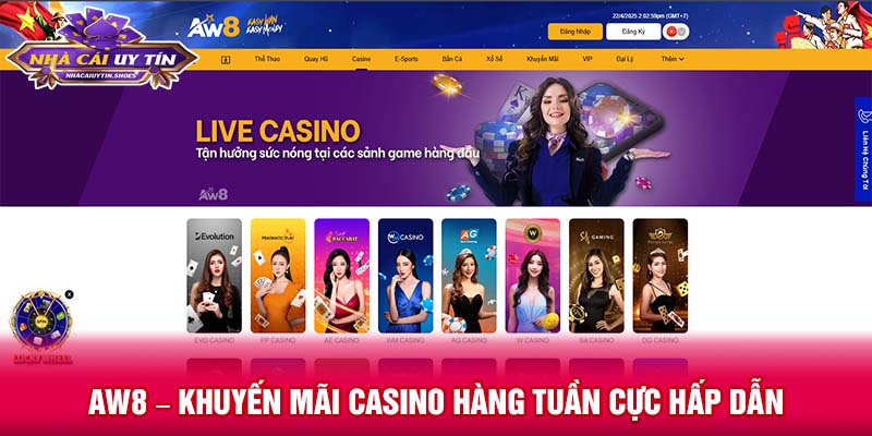 AW8 – khuyến mãi casino hàng tuần cực hấp dẫn