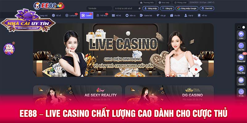 EE88 – live casino chất lượng cao dành cho cược thủ
